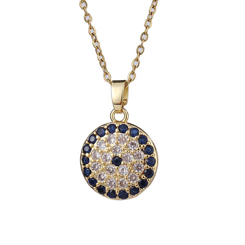 Collana Occhio del Diavolo di Nicchia Collana con Ciondolo Occhio Blu Turco Lusso Leggero Versatile Catena per Clavicola di Fascia Alta