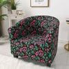 Stretch Printed Club Chair Slipcover Washable Armchair Protector Tub Sofa Cover For Living Room Furniture