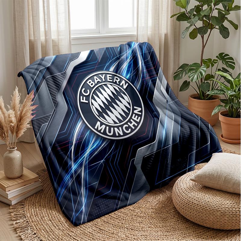 Bayern Munich Theme Blanket Soft Flannel Blanket Plush Throw Blanket Cozy Sofa Bed Blanket for Home Decor