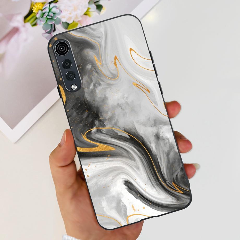 For LG Velvet 5G 4G / Velvet 5G UW Case Cute Cartoon Panda Flower Luxury Soft Silicon Phone Case Back Cover Capas