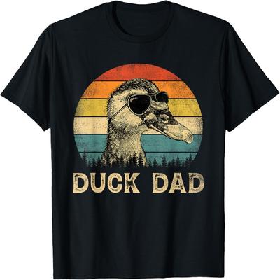 Vintage Enten Papa Entenliebhaber Papa Vatertag T-Shirt