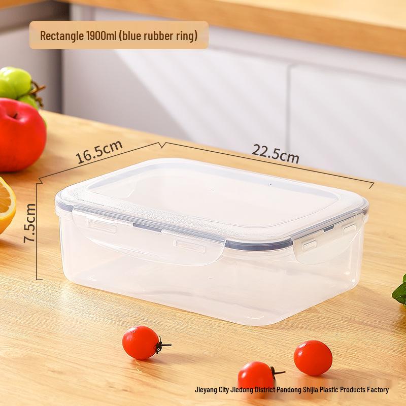 

Прозрачный прямоугольный контейнер для хранения продуктов с крышкой