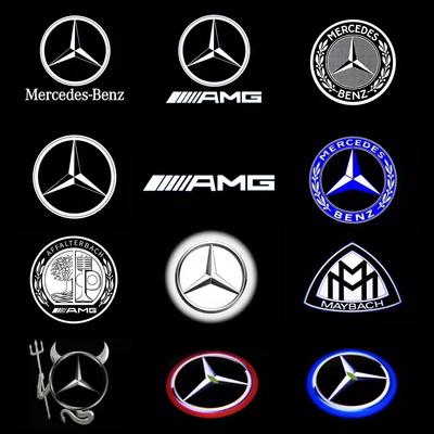 XEKVA1 For Mercedes Benz 2Pcs Led Car Door Welcome Light Logo Projector For Mercedes Benz W212 W205 AMG ML W166 W176 W177 W213 W246 GLB