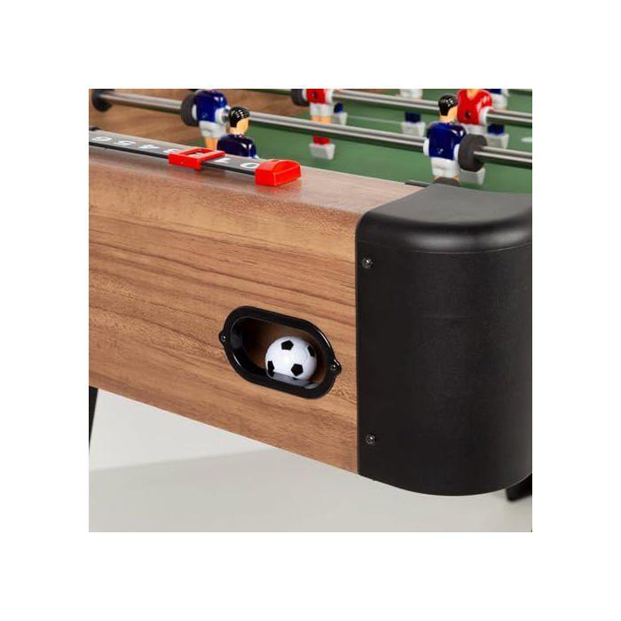 Beech Wood Foosball Table - COLORBABY - 121x61x81 Cm - Metal Legs - 2-4 Players - 22 Figurines