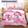 3pcs Catch! Teenieping pattern bedding set duvet cover set includes duvet cover &pillowcases, perfect all season bedroom decoration & gift