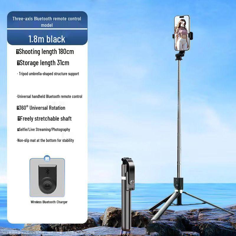 Bluetooth Selfie Stick Tripod: Portable, Multifunctional Phone Holder