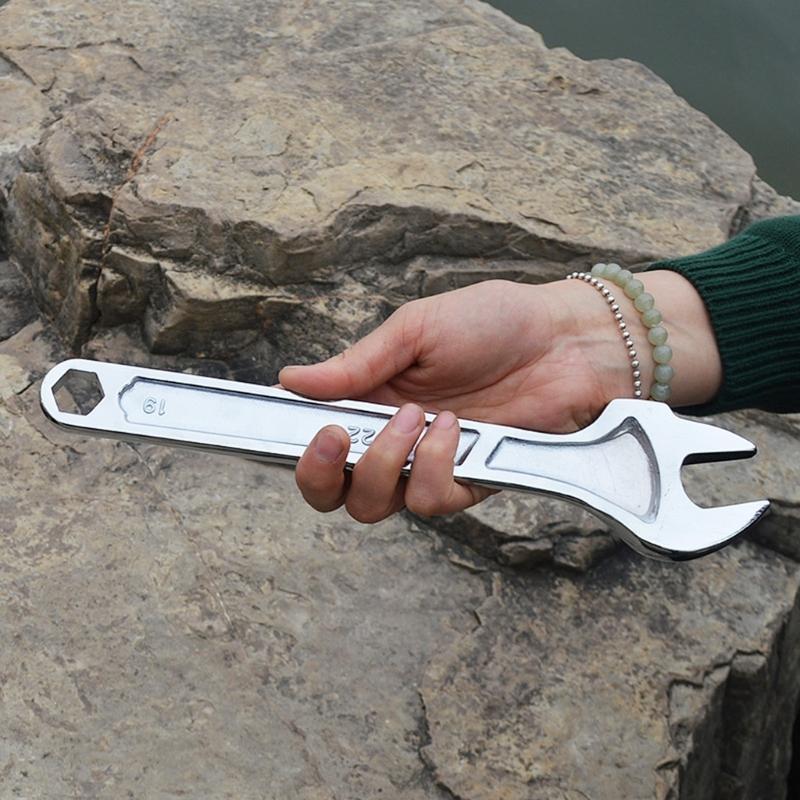 Fixed Double Head Ratchet Wrench Combination Spanner Metal Scaffold Tool Ideal For Builders And Technicians