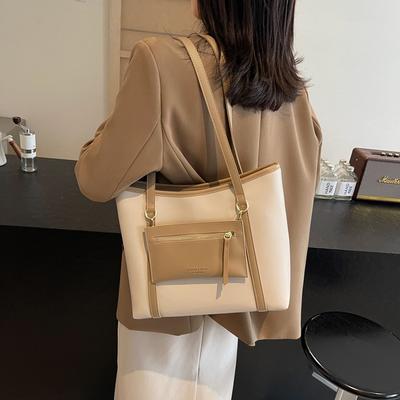 2025 New Large-capacity Tote Bag Fashionable Commuter Underarm Women's Bag Girls Pu Messenger Bag