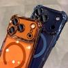 for  Transparent Plating Case for For Iphone 17 16 1 Pro Max 14 Plus 11 12 13 Air Magnetic Airbag Bumper Shockproof Cover