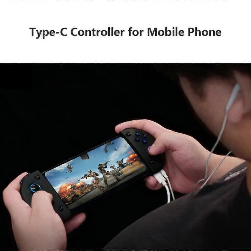 Type-C Mobile Game Controller Clickable Gamepad Analog Joystick with Type-C Port Fast Charging for Huawei Honor Android