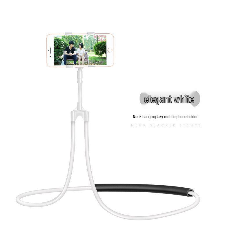 

Эргономичный держатель для мобильного телефона с креплением на шею белый