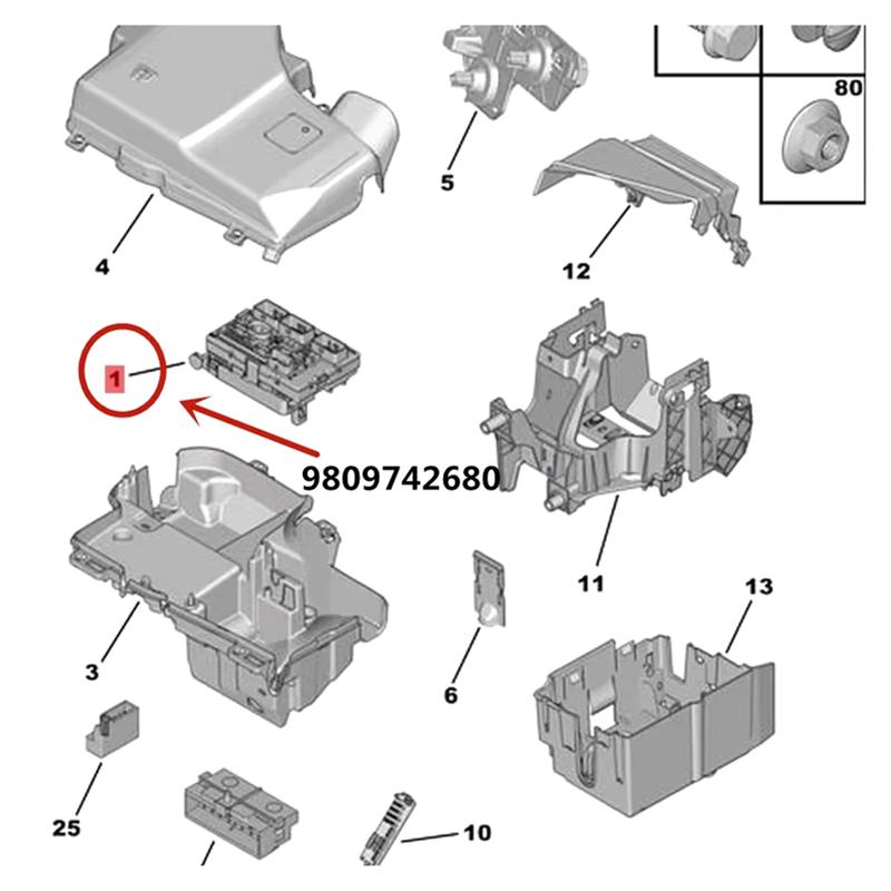 Fuse Box Module BSM 9809742680 965859089 for Citroen C5 C4 Fuse Box Unit