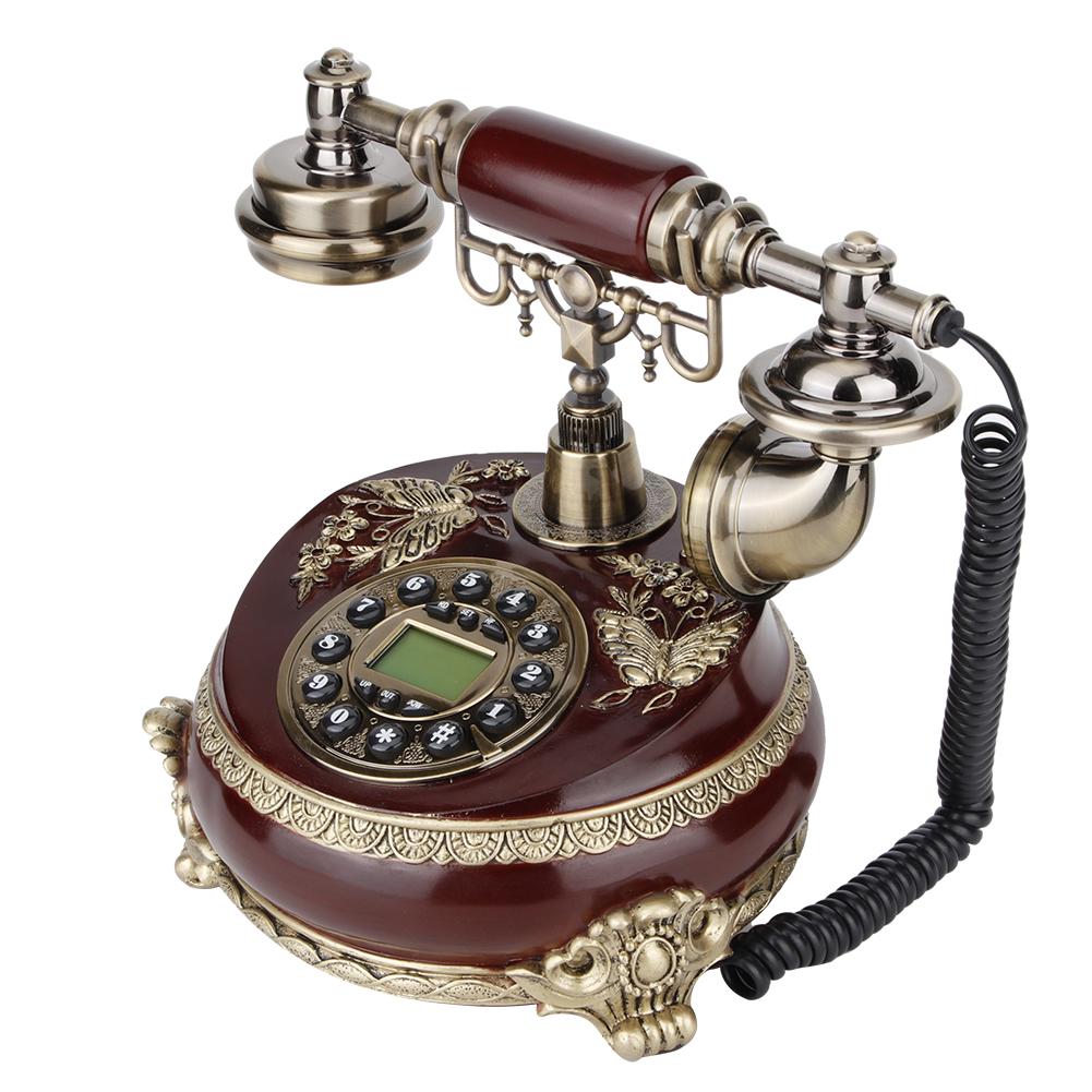 Desktop Retro Vintage ID Telephone with Display FSK/DTMF for Home  Office Hotel Decoration