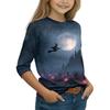 Kids Long Sleeve Halloween Print T-Shirt Round Neck Casual Top