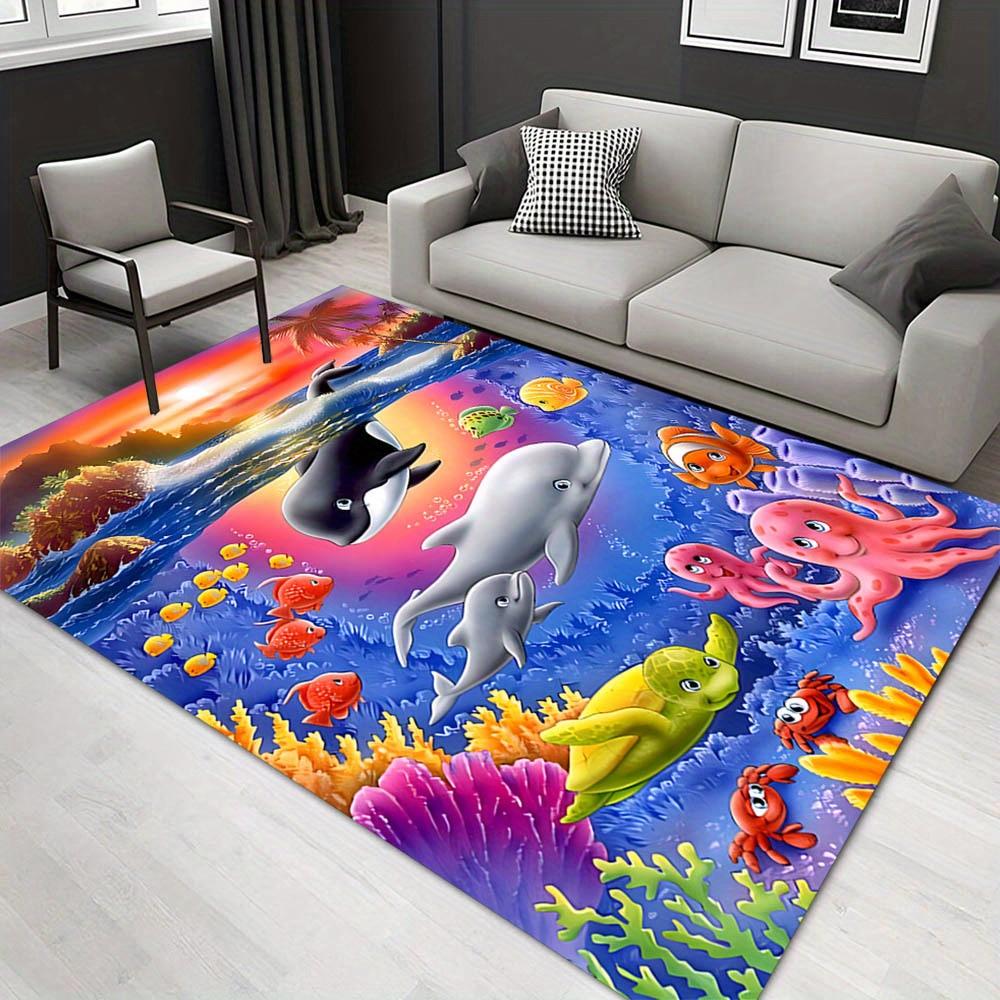 

1pc 1601622667Pattern Carpet, Area Rug For Living Room Bedroom Room Bed Chair Laundry Entryway Corridor Yard Non-slip Outdoor Camping Rug Fl 60cm by 90cm