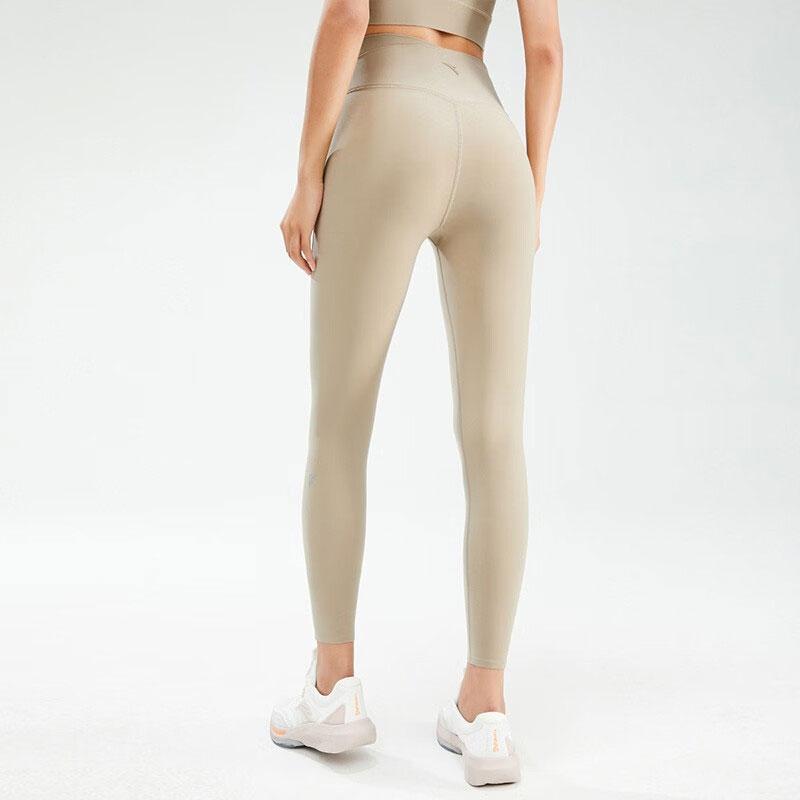 Anta Training Series Solid Color Tight Running Nine-Point Fitness Pants Women Pants Beach-Color 962337305-1