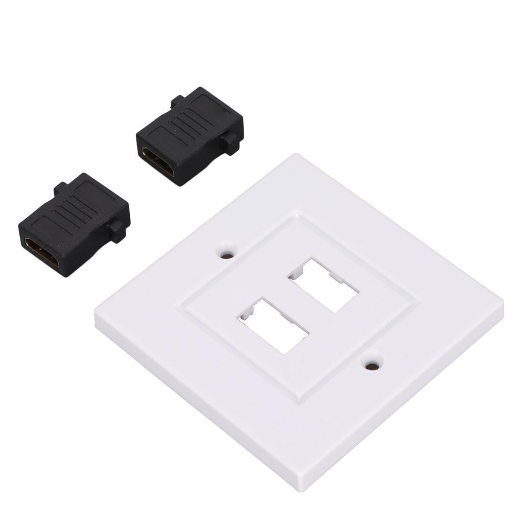2 Port HD Multimedia Interface Wall Panel HD Multimedia Interface Socket Panel Cable Extension Coupler