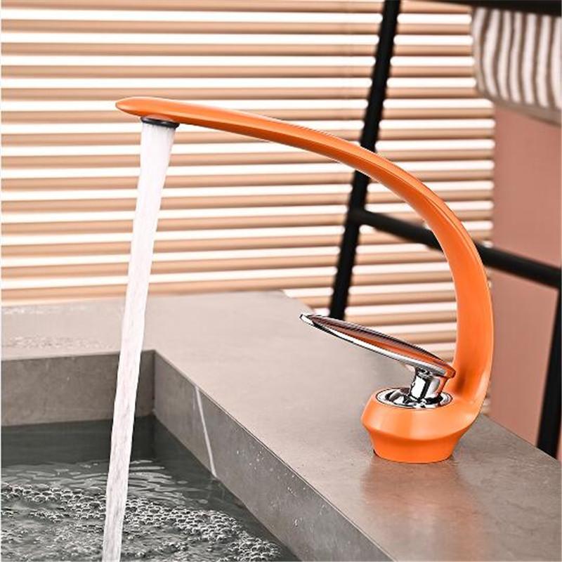 Tuqiu Antique Bathroom Faucet White Sink Mixer Tap Brass Hot Cold Brush Gold Wash Basin Faucet Single Handle Crane For Bathroom