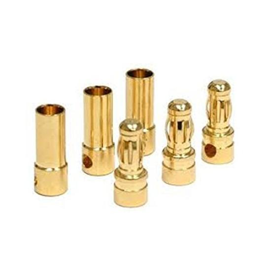 3.5mm Gold Connectors, MaleFemale Plugs for ESC Motors (100 Pairs)