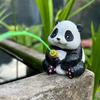 Fishing Cartoon Frog Figurine Resin Fishing Crocodile Panda Skeleton Statue Sculpture Outdoor Garden Pond Fish Tank Decoration Ornament
