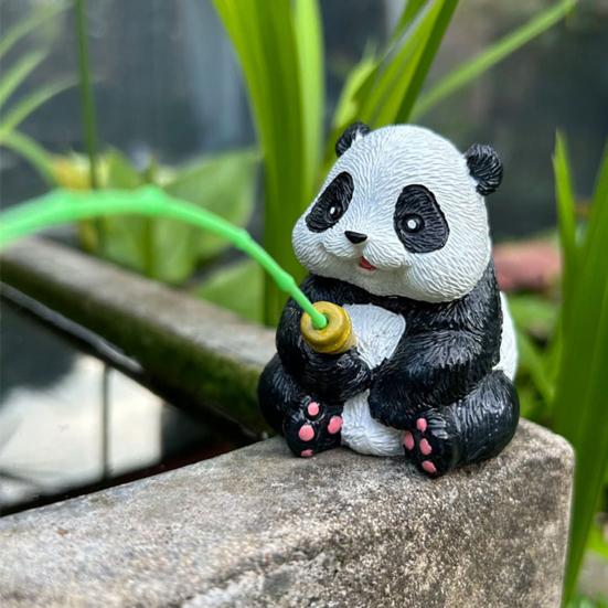Fishing Cartoon Frog Figurine Resin Fishing Crocodile Panda Skeleton Statue Sculpture Outdoor Garden Pond Fish Tank Decoration Ornament