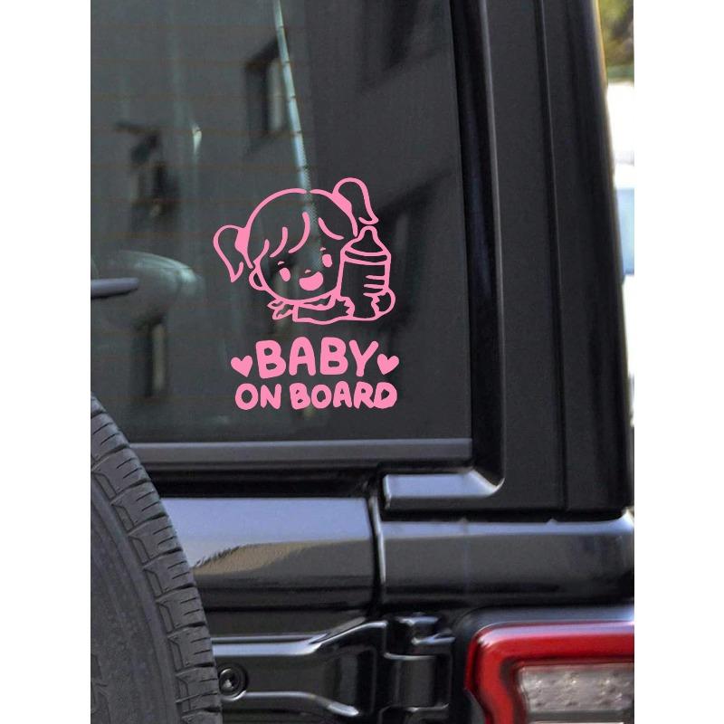 

1 шт. Наклейка на машину Ребенок в машине one-size розовый