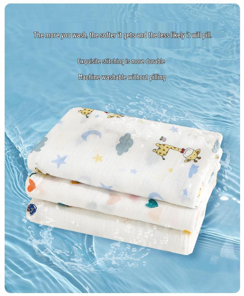 Ultra-thin Baby Cotton Gauze Blanket & Swaddle - Windproof Bath Towel for Newborns