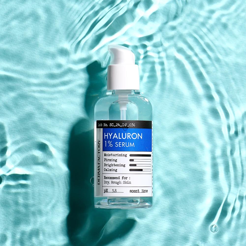 DERMA FACTORY Hyaluron 1% Serum 80ml – Intensive Hydration, Inner Dryness Relief & Refreshing Moisture Layering, Vegan, Korean
