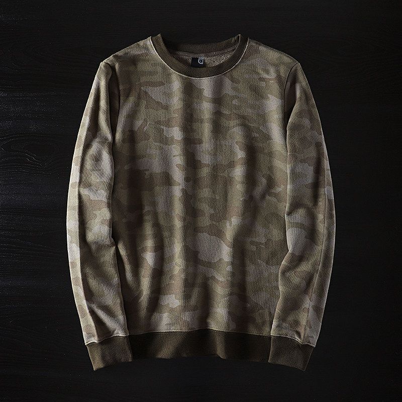 Camouflage Autumn Leisure Export Original Cut-off Label Sweatshirt Green camouflage L