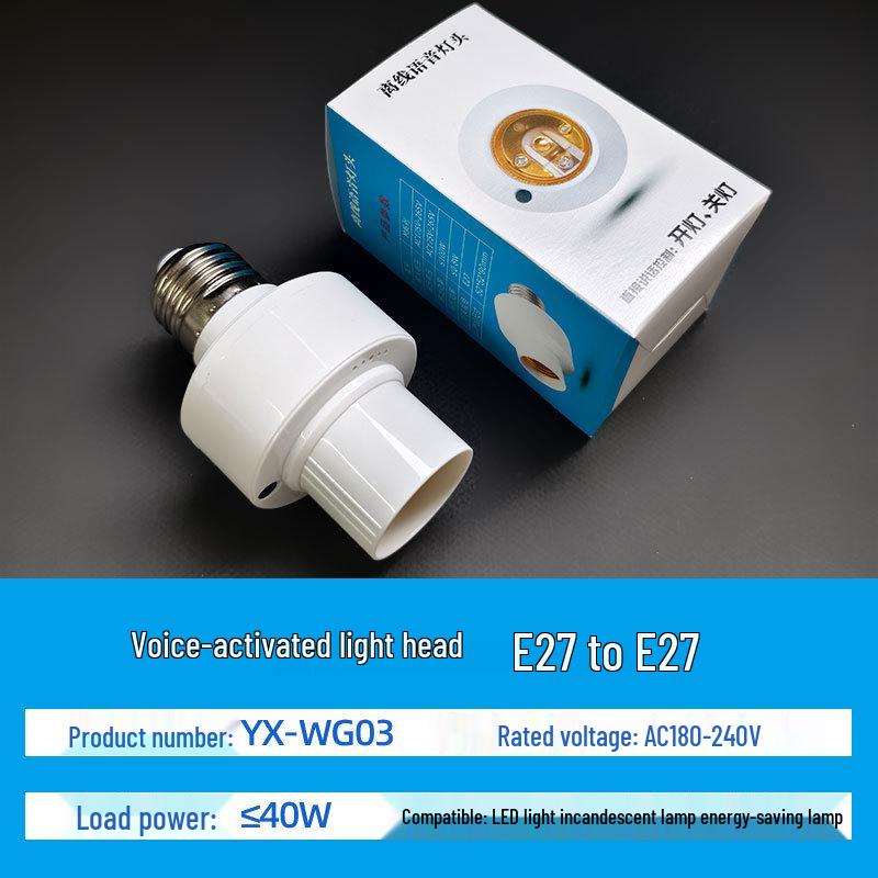 E27 Screw Infrared Sensor Lamp Holder: No Wiring, Auto On/off with Adjustable Light Delay.