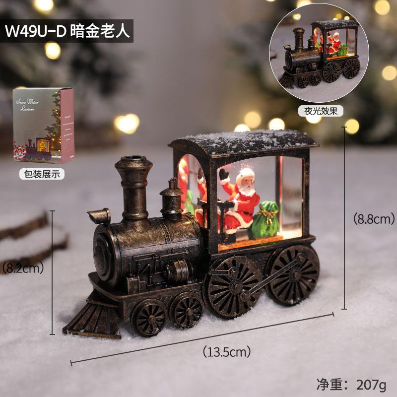 Santa Claus Snowman Christmas Gift Christmas Eve Music Box Train Music Box Crystal Ball Ornaments Table Decoration