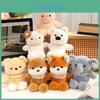 Bear Cartoon Plush Doll With Ultra Soft Short Hair For Children