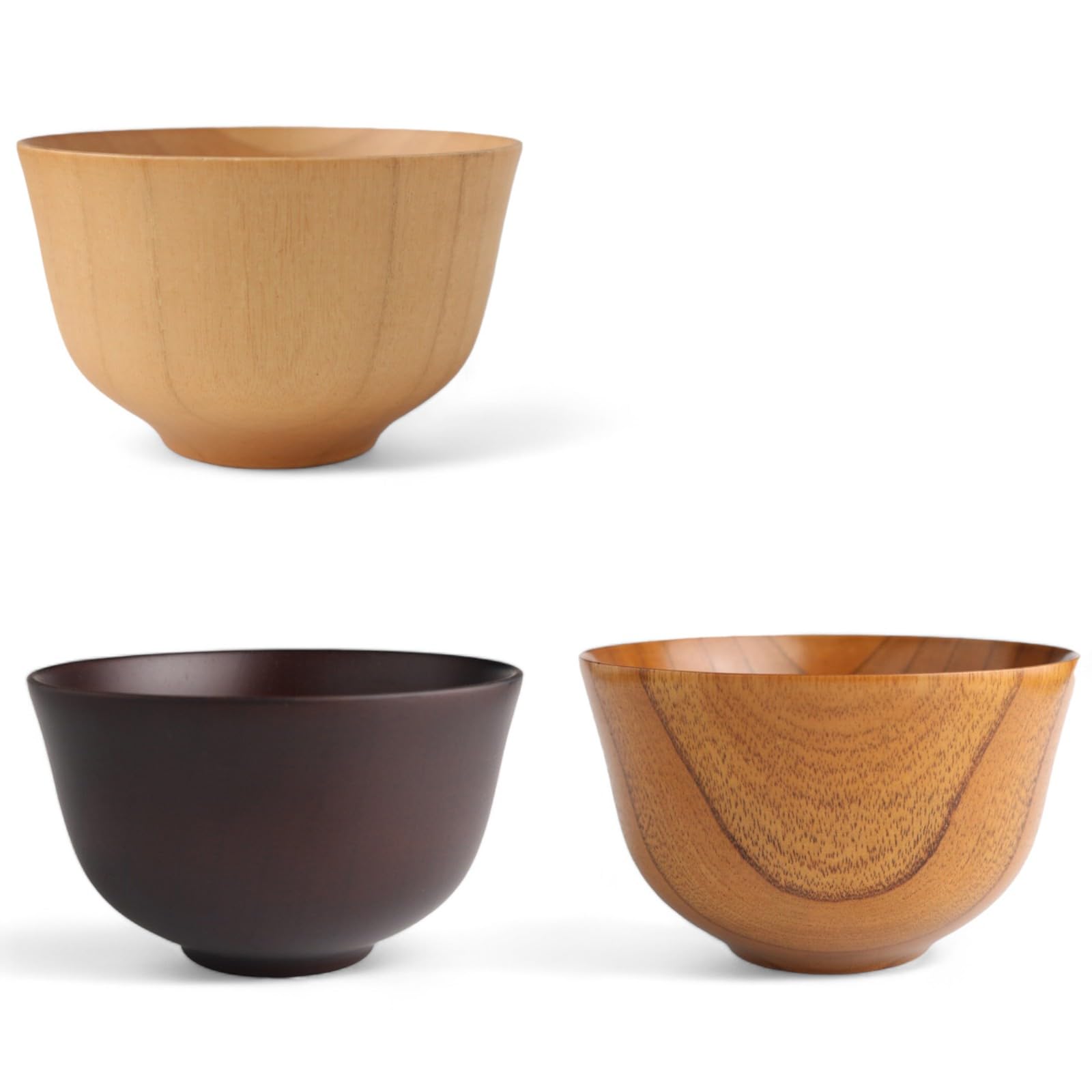 

Miso Soup Dark x Current model J-kitchens Bowl, Wooden, Modern, Habara, Natural, Lacquer, Brown, 3-Color Set, 11.5cm 6.6cm,