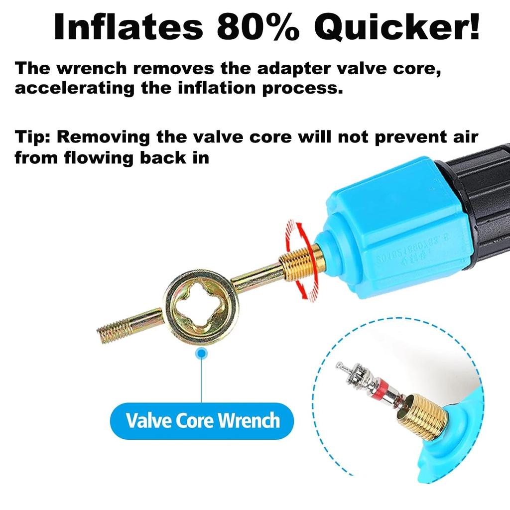 Aufblasbares SUP-Pumpen-Ventiladapter-Set - Standard-Luftventiladapter, Düsen-Luftpumpen-Konverter für Kajakfahren, Surfbrett, Aufblasbar