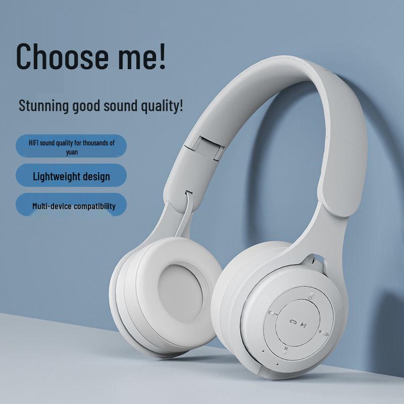 Y08 Over-Ear Noise-Canceling Bluetooth Headphones with Foldable Design and Card Slot, Ideal for Gaming and Gifts.