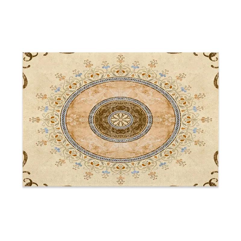 Vintage Mandala Placemats Washable Boho Floral Place Mat for Home Party Dining Tables Wedding Kitchen Banquets Decor