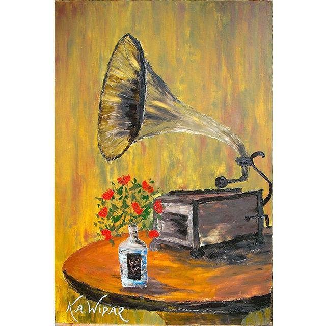Vintage Phonograph Bild Gemälde für Wohnkultur Retro Musikalische Kunst Poster An Der Wand Rahmenlose Schlafzimmer Dekor Kein Rahmen