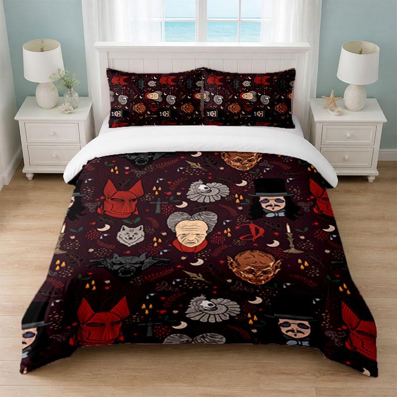 Dracula Bedroom 3Pcs Bedding Set Soft Bed Sheet Pillowcases Home Bedding Decoration