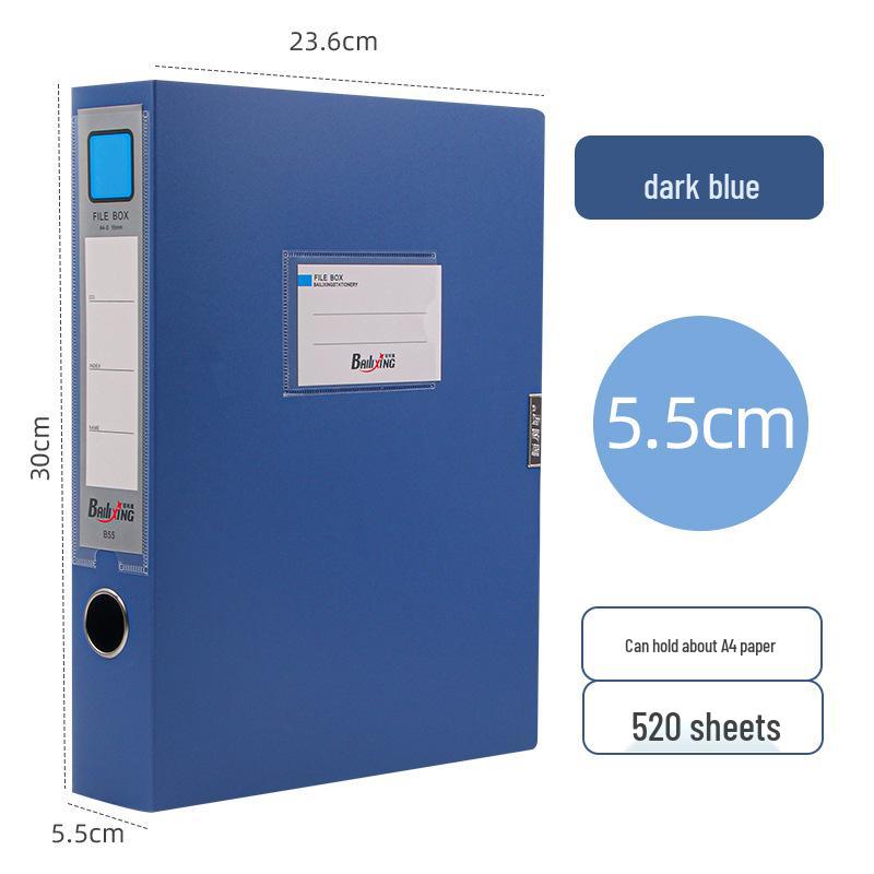 A4 Extra Thick Plastic Document Storage Box - Office File Organizer