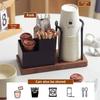 Organizator Stație Cafea Nuc Suport pentru Pahare de Hârtie Condimente Cafea Pliculețe Ceai Zahăr Raft Depozitare pentru Casă Bucătărie Birou