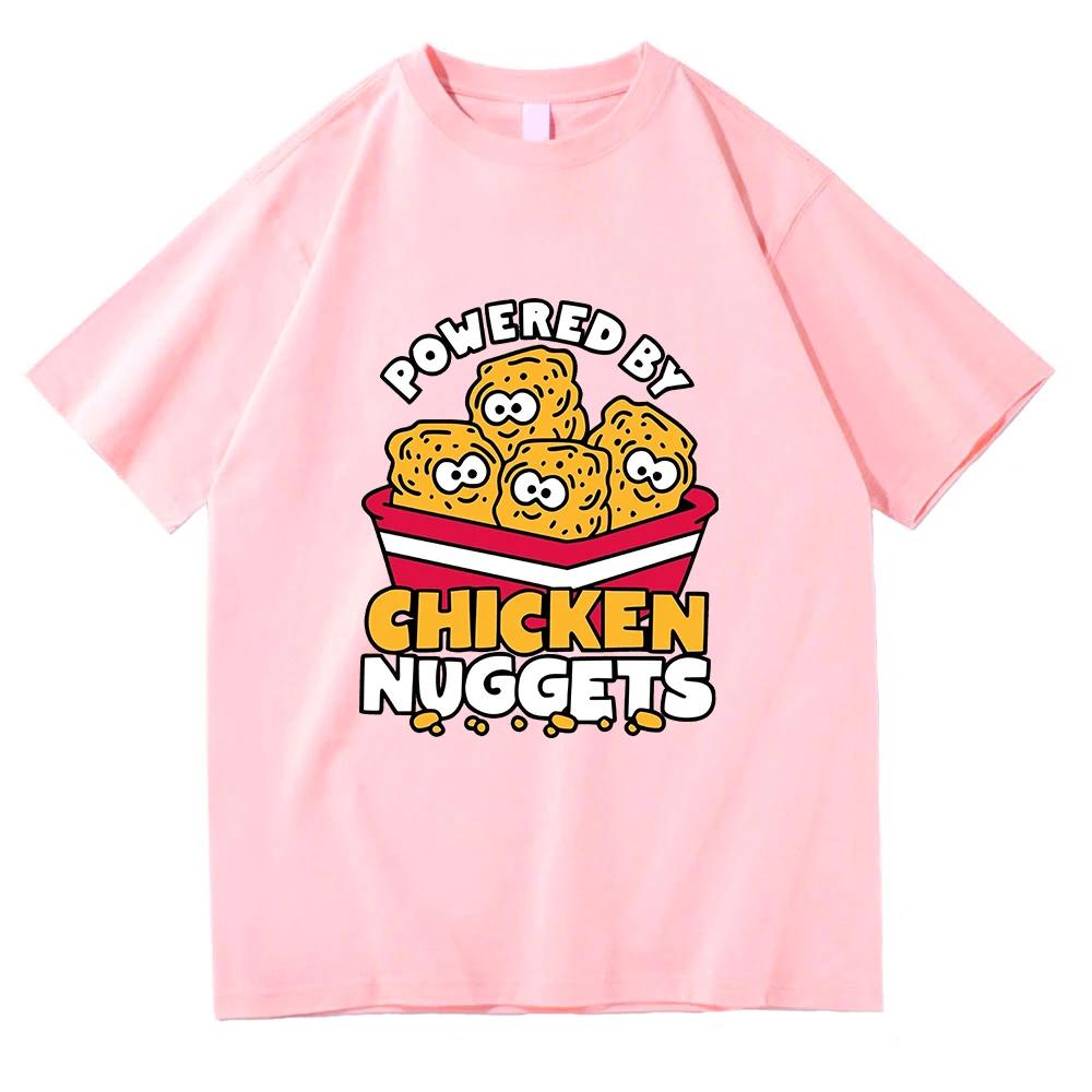 Funny Chicken Nuggets Power Tshirt for Women Hayaqiu Retro HighQuality Casual Tshirt S