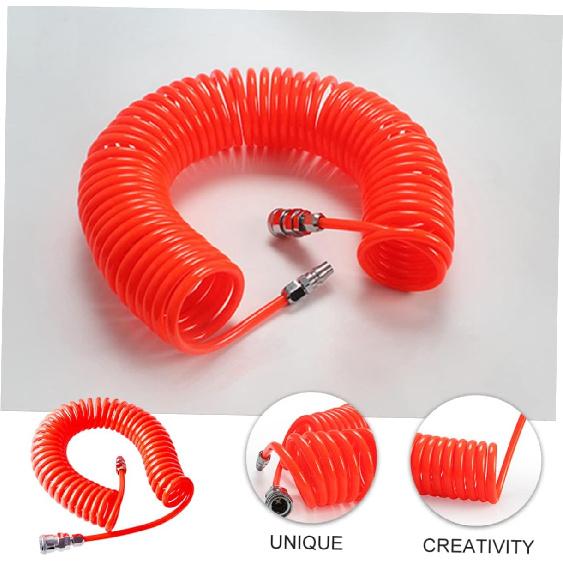 Durable Air Hose with Connector Flexible Airline for Air Compressors and Pneumatic Tools Compact Storage Design for Convenient Use