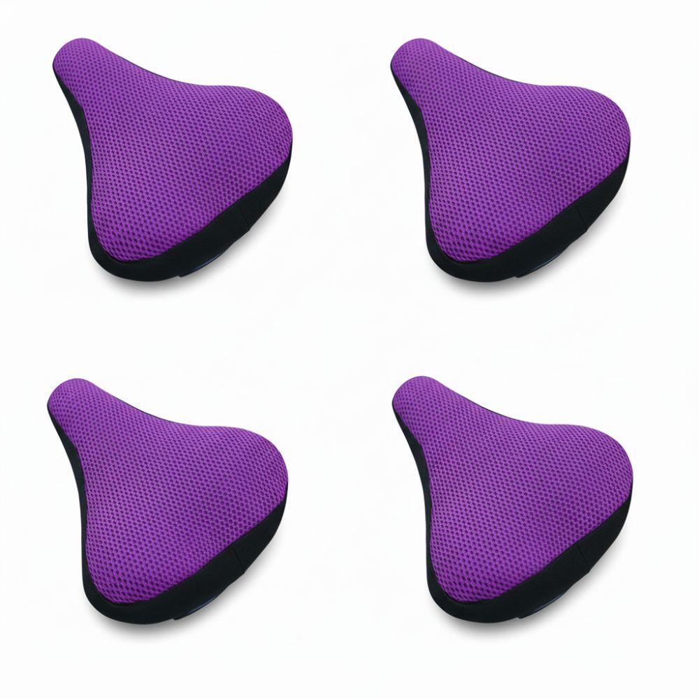 4PCS Black Bike Seat Cover Breathable Mesh Cycling Seat Cushion Cover Long-distance Riding Comfort