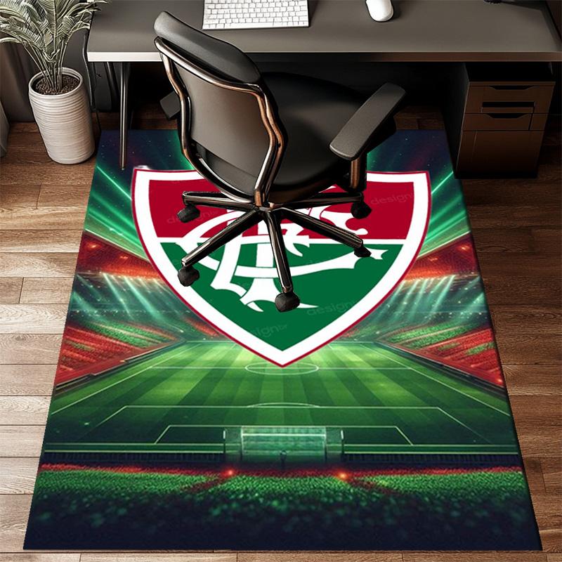 Flumi-nense Football Crest Printed Office Carpet Chair Cushion Entryway Rug, Rugs for Living Room, Bedroom Christmas gifts