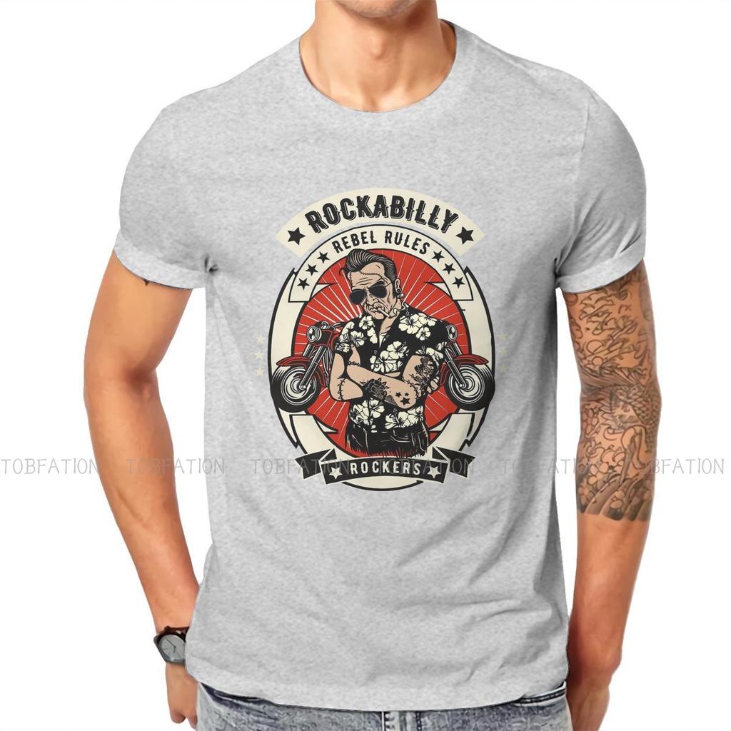 ZX Rockabilly Psychobilly Bikers Rock and Roll Vintage Rockers Essential T Shirt Classic Men Clothes Tops Cotton Crewneck T Shirt