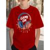 Boys Game on Headphones Drip Print Crewneck Short Sleeve Tee