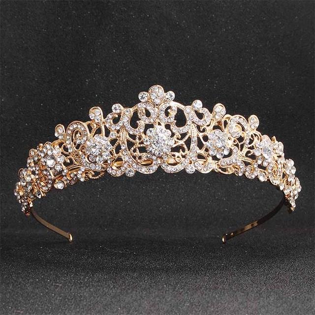 Miallo European Classic Princess Tiaras And Crowns Austrian Crystal Headpieces Wedding Hair Jewelry For Bride Hairstyle