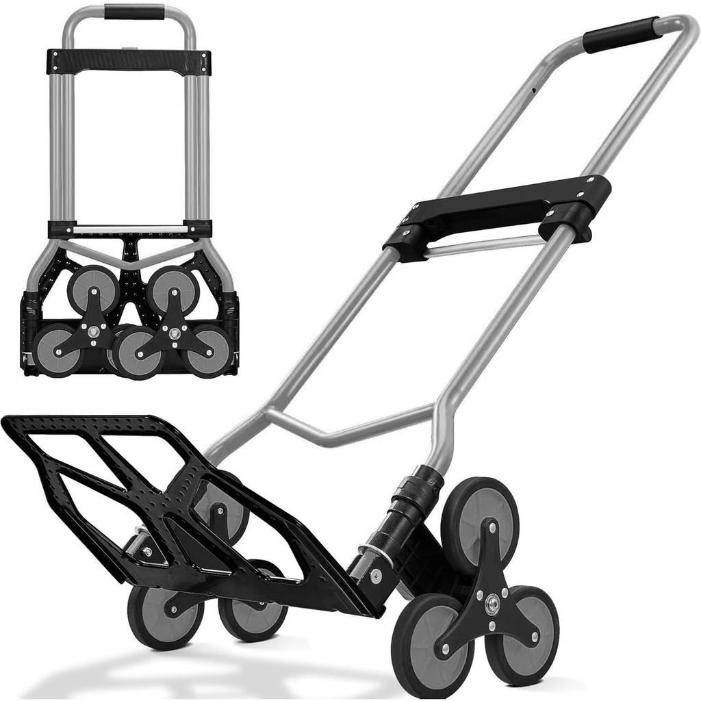 JZOOOZ Carrinho de Mão para Escadas Dobrável com Design Ajustável e Compacto para Transportar Bagagem em Emergência e Carrinho de Mão para Exterior,