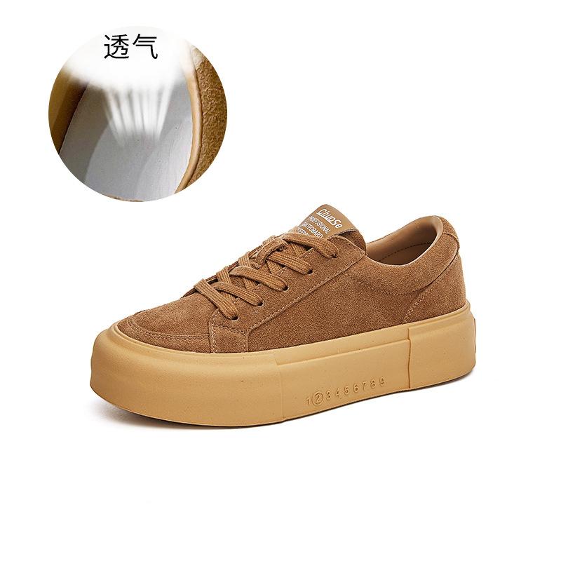 

Leather little white shoes women s 2025 spring new platform sports board shoes women s versatile casual shoes retro fashion women s shoes 35 хакі
