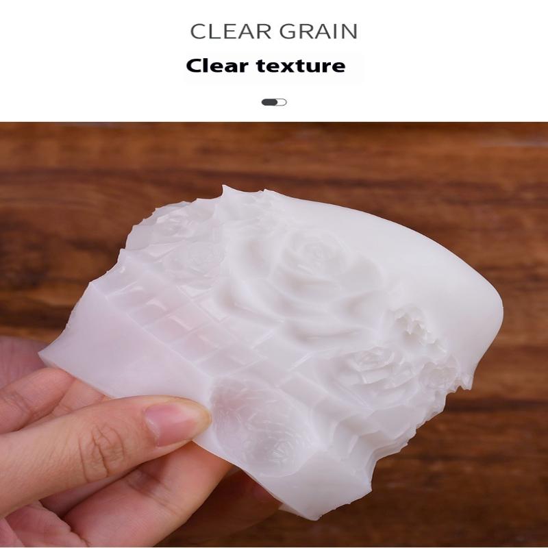 3D Rosen Säulenkerze Silikonform DIY Geometrische Blume Säulenkerze Gipsornamentform Hochzeitsdeko